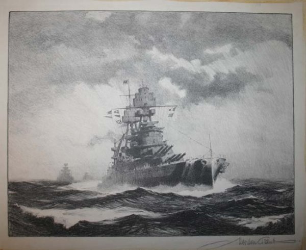 Richard D E. Bishop etching, 2 Martin Grant lithos - 2