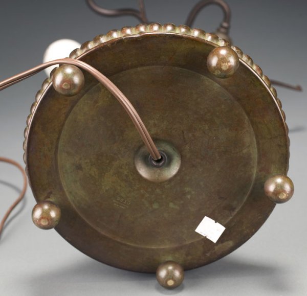 Tiffany Studios "Apple Blossom" bronze table lamp - 6