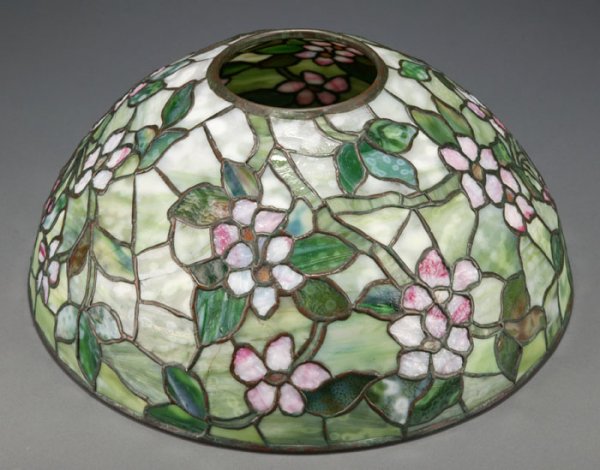 Tiffany Studios "Apple Blossom" bronze table lamp - 7