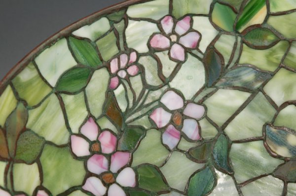 Tiffany Studios "Apple Blossom" bronze table lamp - 8
