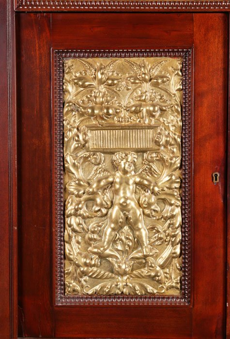 European two-piece server w/brass plated panels - 2
