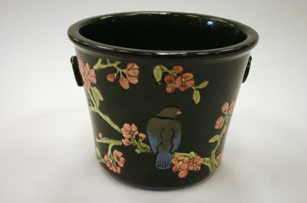 Weller Rosemont planter decorated with bluebi - 2