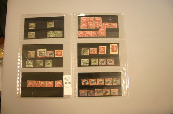 many cancelled US air post stamps including