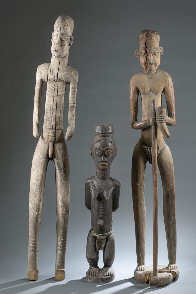 3 Central African Style Wooden Figures. 20th c. (1 of 11)