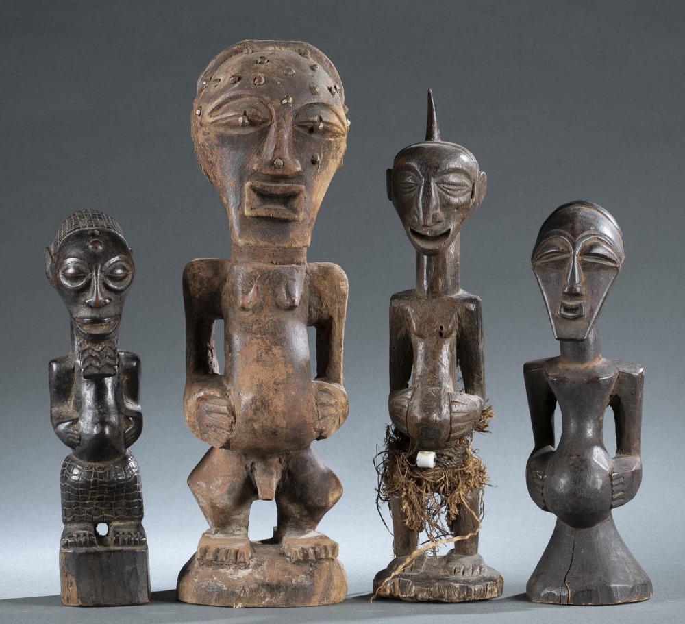 4 Central African Style Wooden Figures. 20th c. (1 of 8)