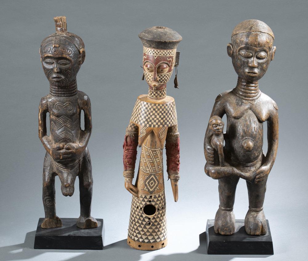 3 D. R. Congo Style Wooden Figures. (1 of 7)