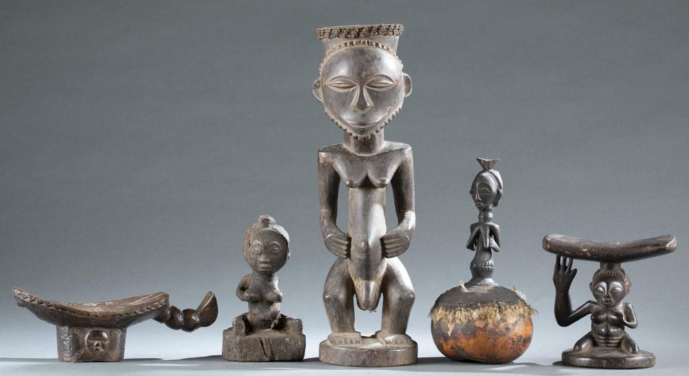 5 Luba/Hemba Style Objects. 20th c. (1 of 3)
