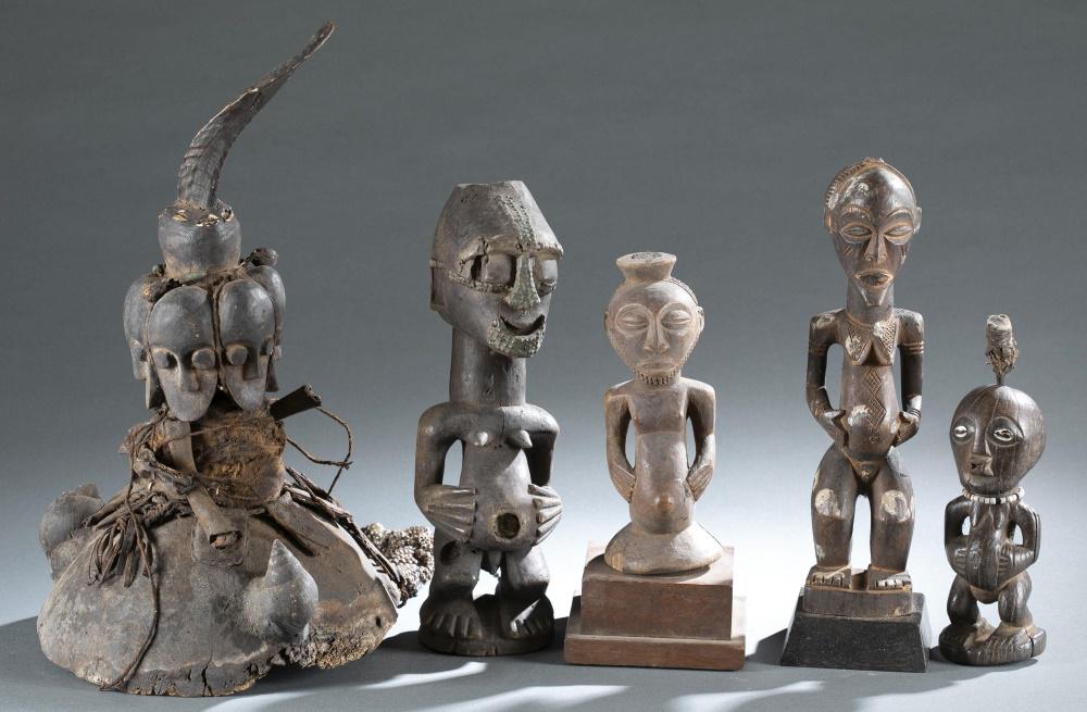 5 D. R. Congo Style Figures. 20th c. (1 of 9)
