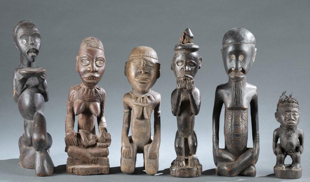 6 D.R. Congo Style Figures. 20th c. (1 of 10)