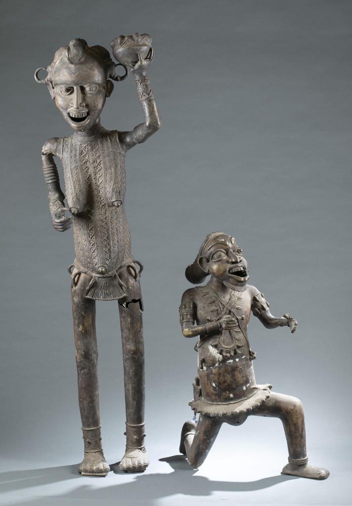 2 Cameroon Style Brass Figures. 20th c. (1 of 10)
