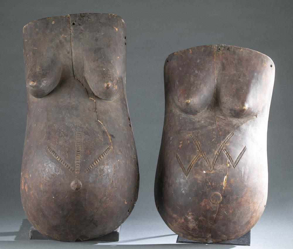 2 Makonde style body masks. 20th c. (1 of 11)