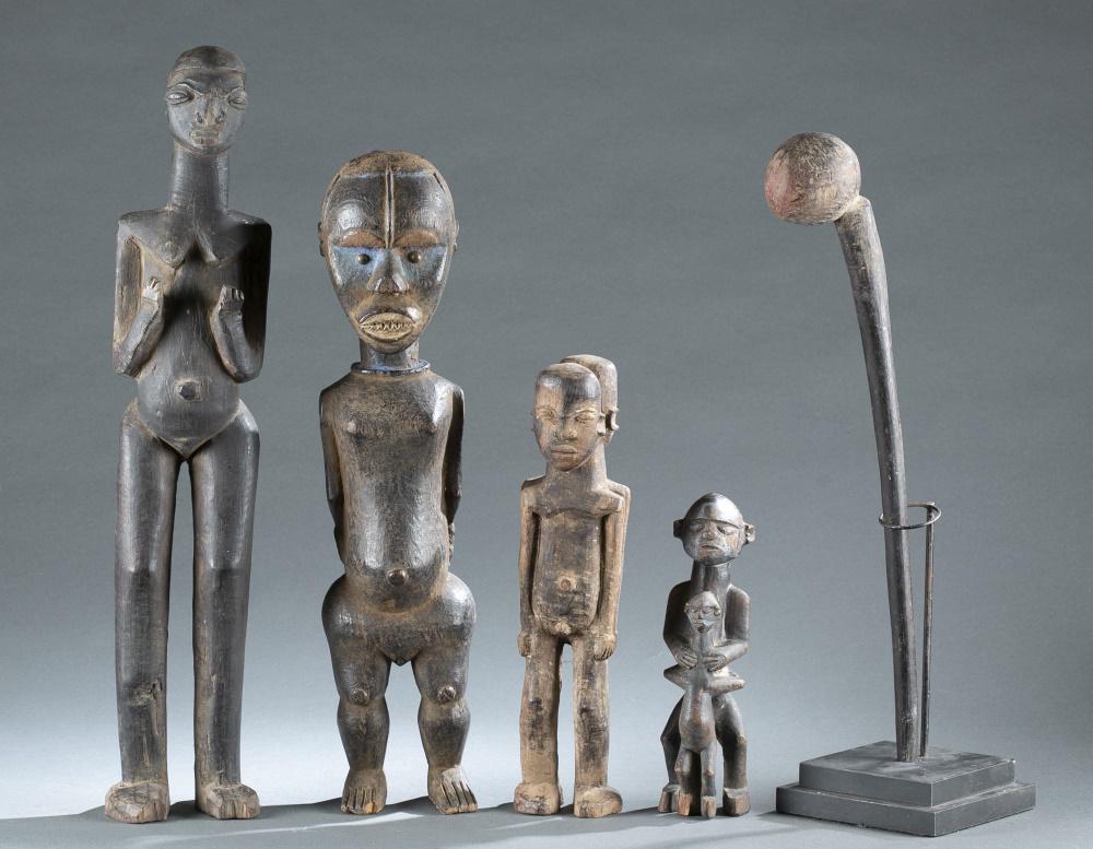 5 East African Style Wooden Objects. 20th c. (1 of 9)