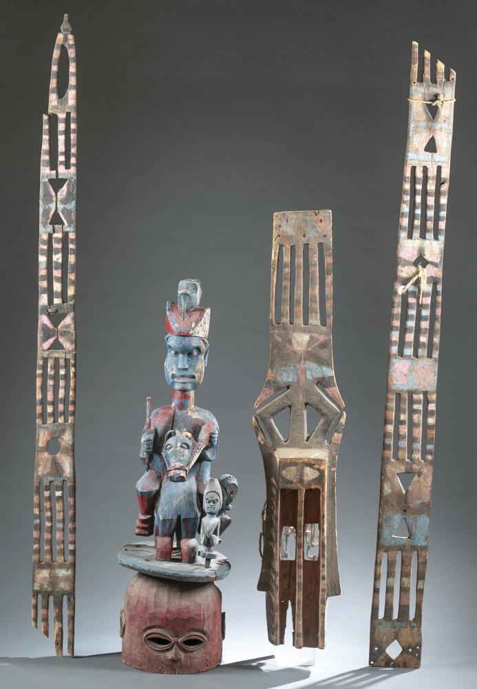 4 West African Masks/Fragments. 20th c. (1 of 17)