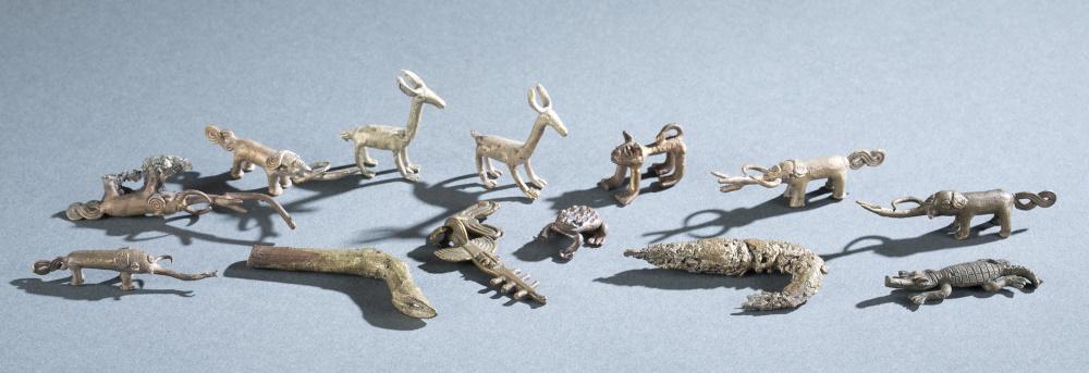 13 Asante Style "Goldweights." 20th c. (1 of 8)