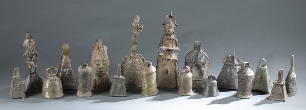 18 African Brass Bells. 20th c. (1 of 9)