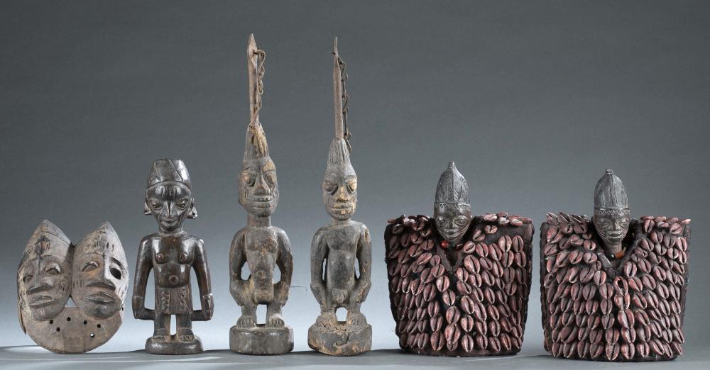 6 Yoruba Wooden Figures. 20th c. (1 of 14)