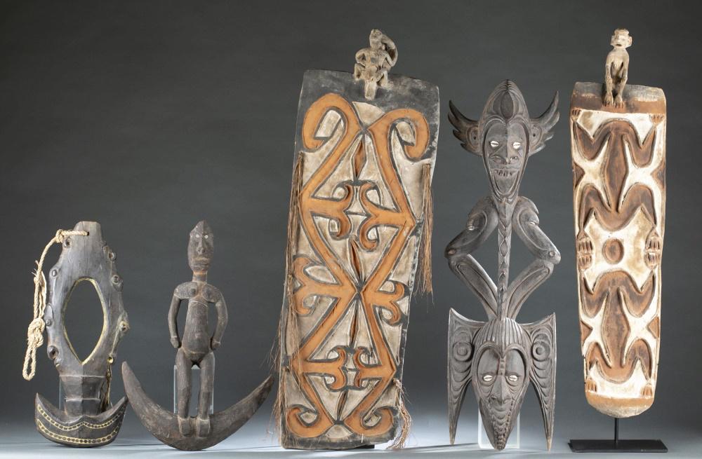 5 New Guinea Style Objects. 20th c. (1 of 20)