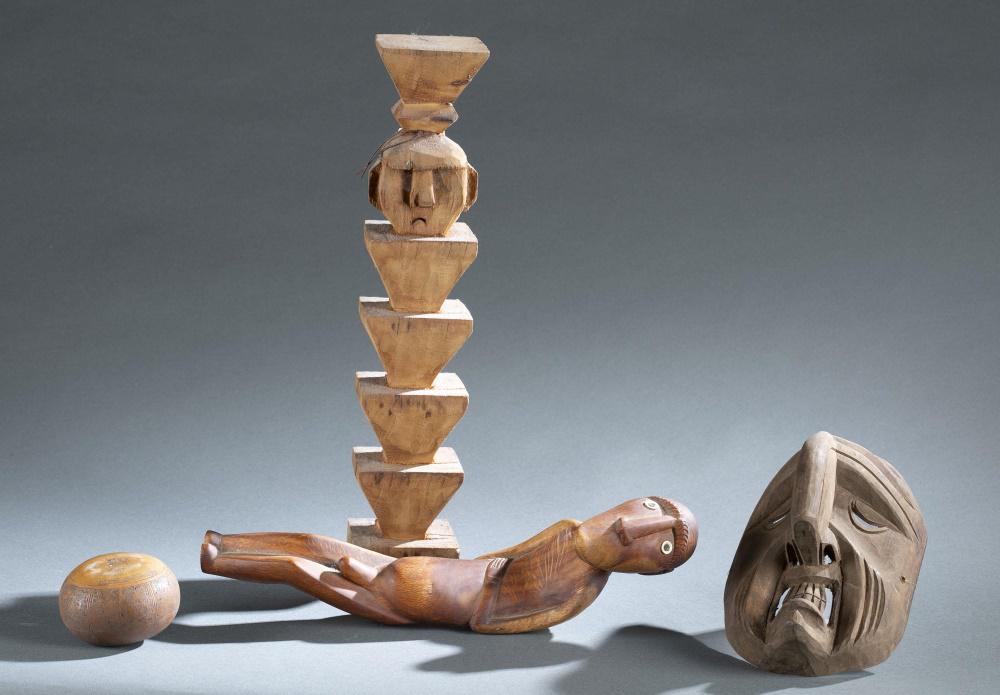 4 South American and Oceanic objects. 20th c. (1 of 12)