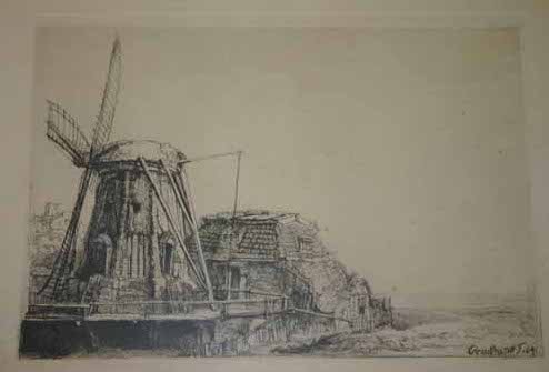 6 items incl. 3 Baedeker color liths & Rembrandt. - 3