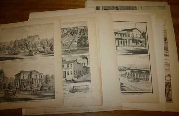 ~22 lithos from atlases [c. 1800's]: landscape et
