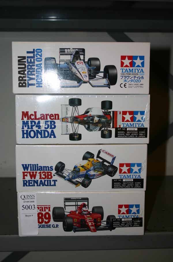 Group of 4 Model Kits. Tamiya, Ferrari F189 P