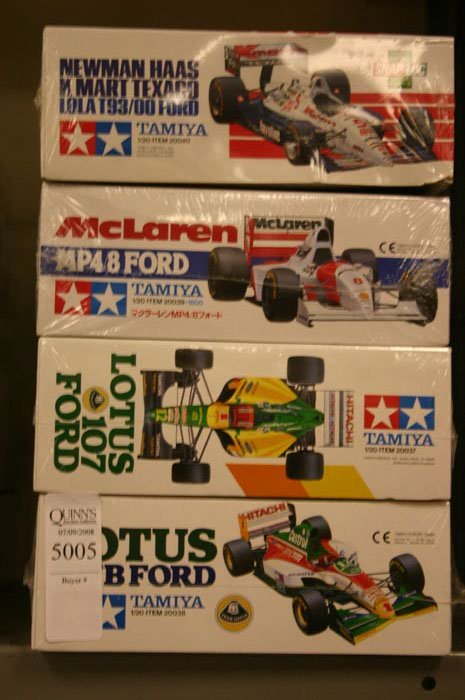 Group of 4 Model Kits. Tamiya, Lotus 107 Ford