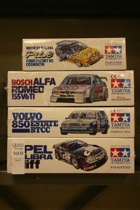 Group of 4 Model Kits. Tamiya, Pilot Ford Esc