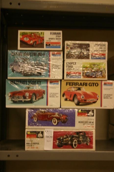 Group of 8 Model Kits. Monogram, Ferrari GTO,