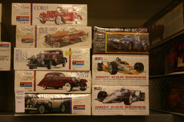Group of 8 Model Kits. Monogram, Packard 1930