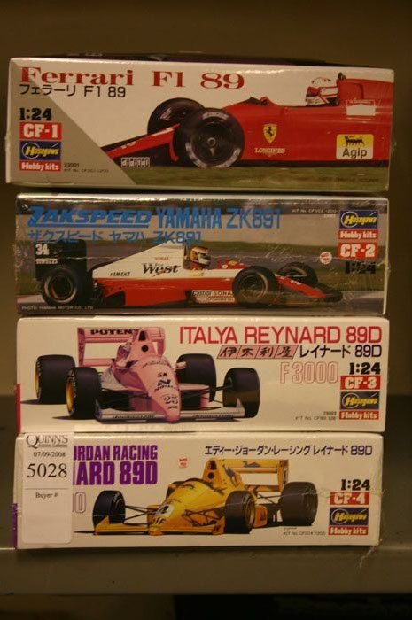 Group of 4 Model Kits. Hasegawa, Ferrari F1 8