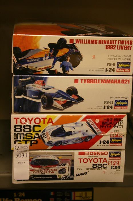 Group of 4 Model Kits. Hasegawa, Williams Ren