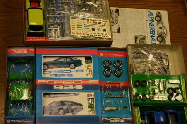 Three Bandai model kits. Bandai, Alpine Renau - 2