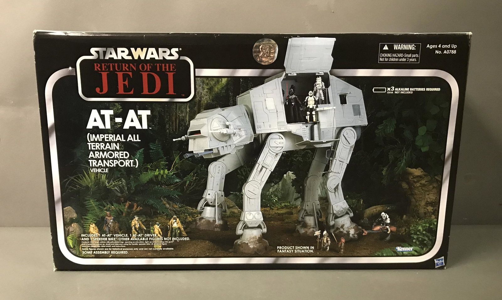 New In Box Star Wars AT-AT Toy: New In Box Star Wars AT-AT Toy (All Terrain Armored Transport) Vehicle. Includes AT-AT Driver And Speeder Bike Figurines.