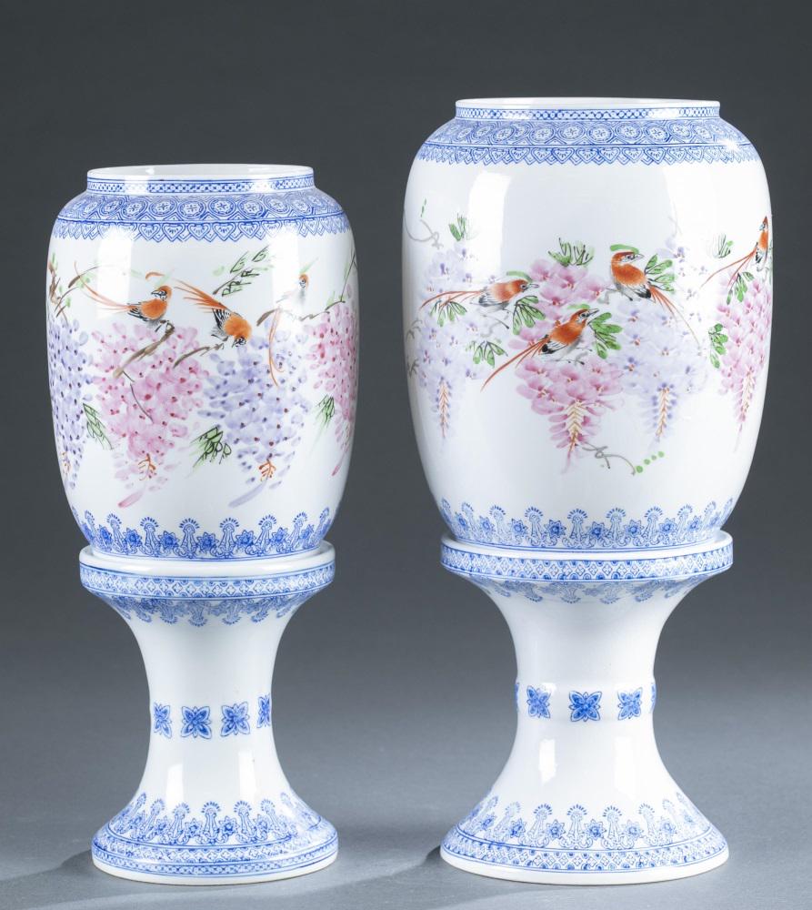 2 Jingdezhen Zhi porcelain lamps, 20th c. (1 of 10)