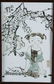 Chinese painted porcelain plaque, "Plum White". - 2