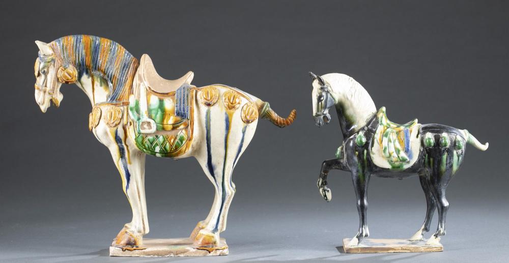 2 Chinese Tang dynasty style horses. (1 of 11)
