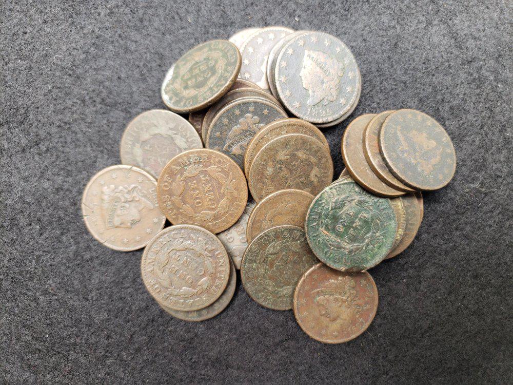 31 Large Head Coronet Cents (1 of 3)