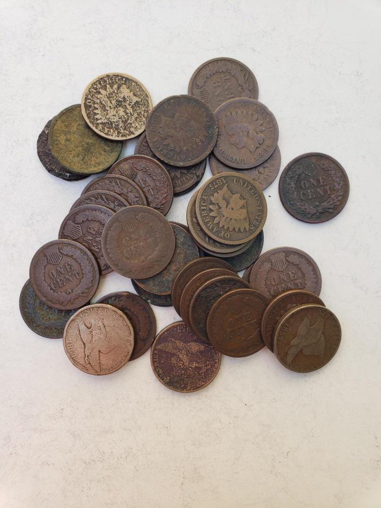 37 US One Cent Pieces (1 of 5)