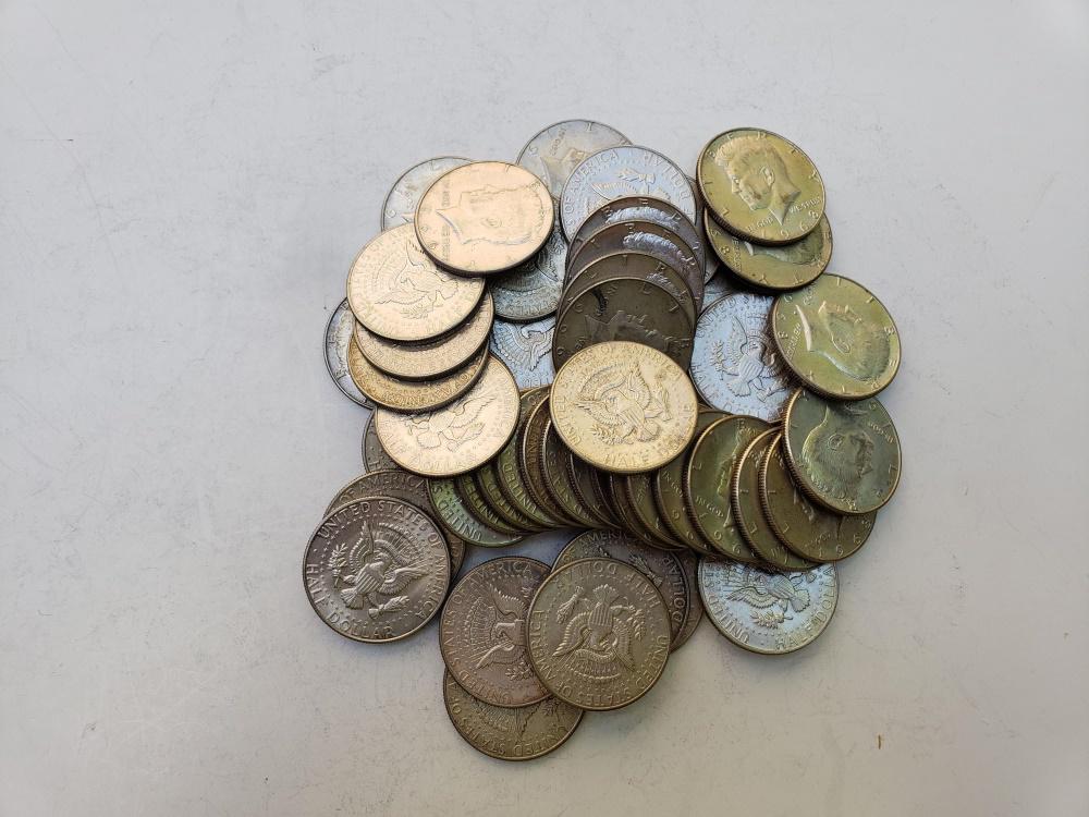 48 Kennedy Half Dollars (1 of 1)