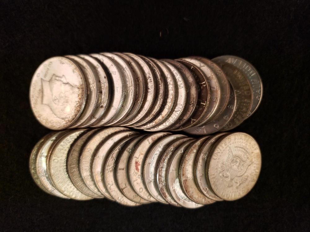 33 Kennedy Half Dollars (1 of 1)