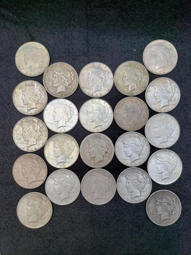 22 Peace Dollars (1 of 2)