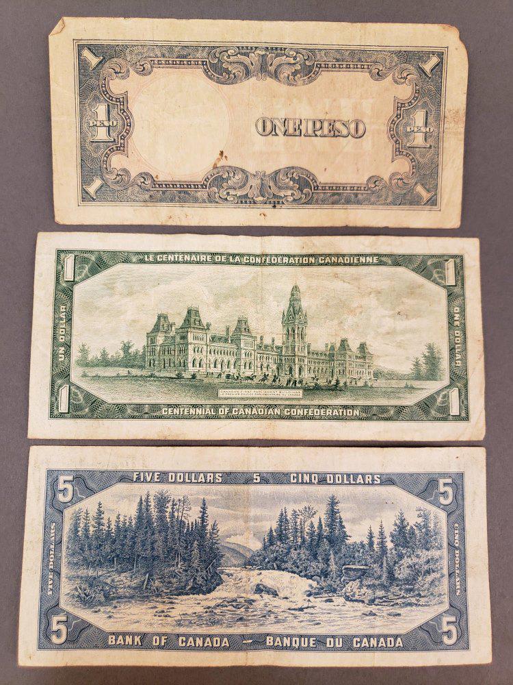 3 Pieces of Foreign Currency (1 of 2)
