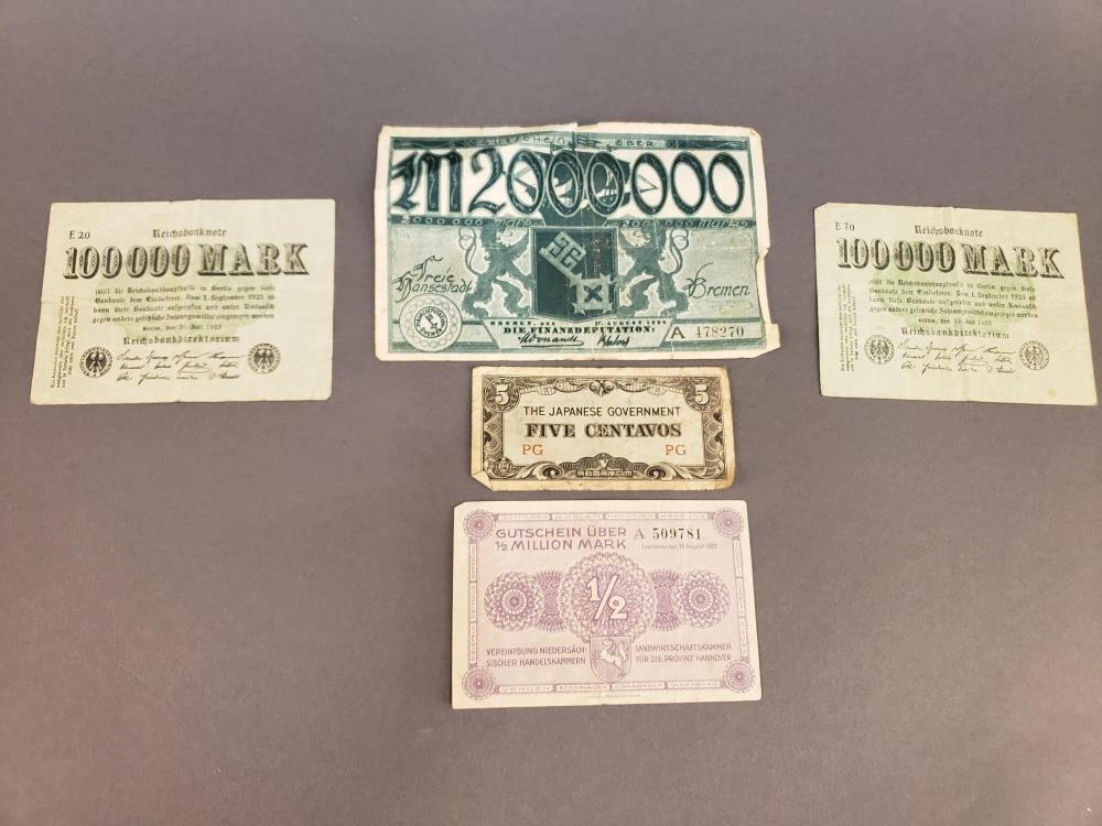 5 Pieces of Foreign Currency (1 of 2)