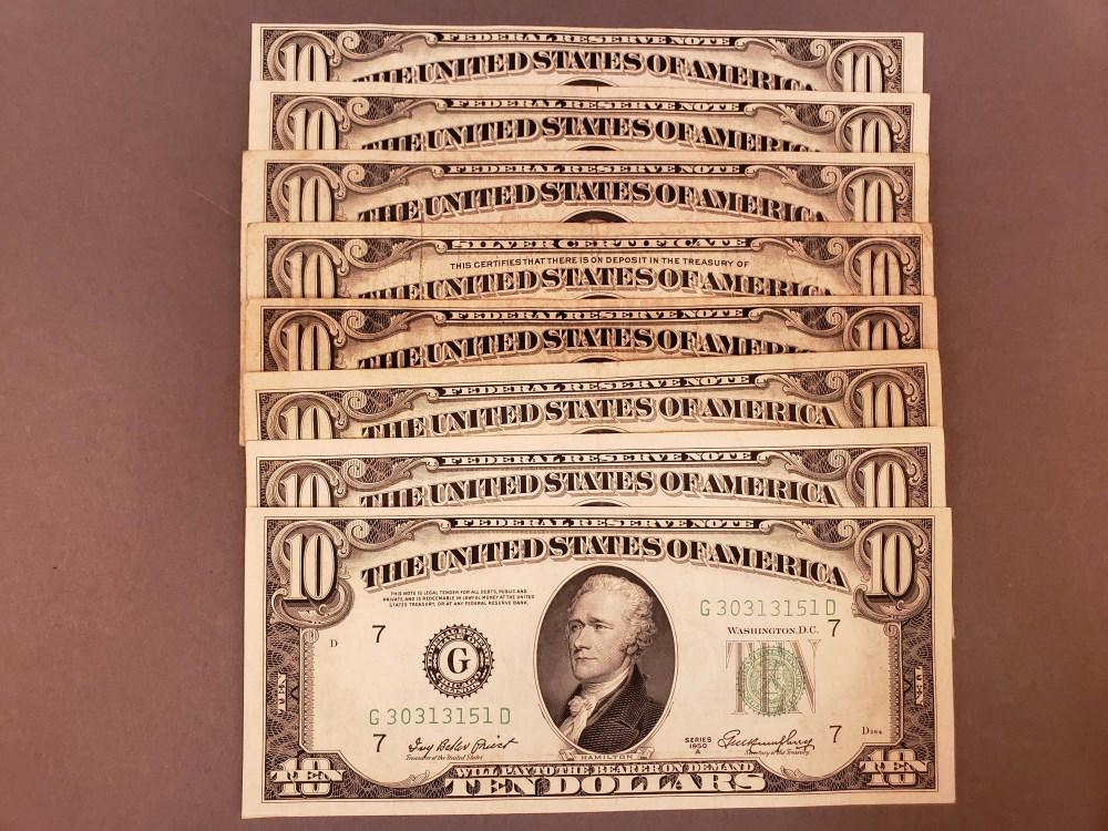 8 10 Dollar Bills (1 of 7)