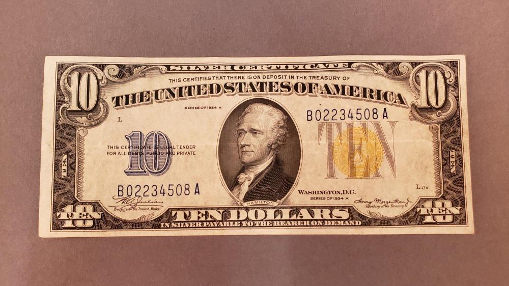 5 10 Dollar North Africa Silver Certificate (1 of 10)