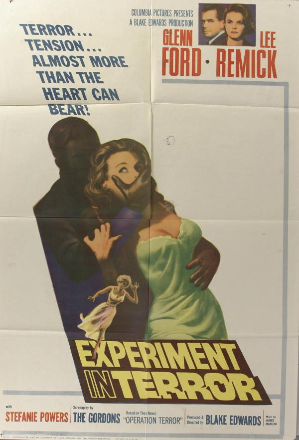Glenn Ford, 5 Posters. (1) Cimarron, 1960, insert: Glenn Ford, 5 Posters. (1) Cimarron, 1960, insert, folded & clean. (2) Experiments In Terror, 1962, with Lee Remick, folded & clean, 2nd identical poster in poor condition. (3) Heaven With A Gun, 1969