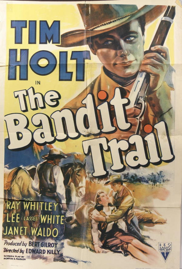 Westerns, 4 Lobby Cards & 2 Posters. (1) Don "Red: Westerns, 4 Lobby Cards & 2 Posters. (1) Don "Red" Barry, Dead Man's Gun, 1940, un-numbered lobby Card, (2) Ben Johnson, Fort Bowie, 1958, folded poster, fragile. (3) Don "Red" Barry, Jesse James Jr.,