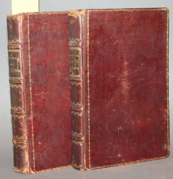 [Irving] BRACEBRIDGE HALL, 2v, 1822: [Irving, Washington]. Bracebridge Hall; Or, the Humorists. By Geoffrey Crayon, Gent. 2 Vols. Lon: John Murray, 1822. 8vo. 393;403pp. Early full burgundy morocco, gilt frames and rules, edges and endpa