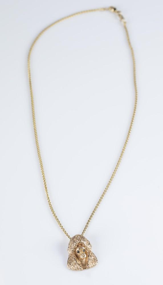 14k Gold necklace with dog pendant. (1 of 3)