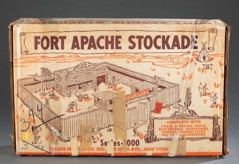 Marx Fort Apache Stockade Playset in original box. (1 of 4)